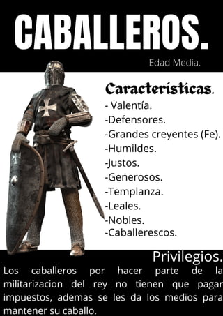 Caballeros en la edad media.