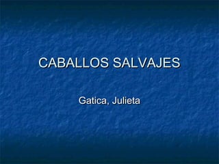 CABALLOS SALVAJESCABALLOS SALVAJES
Gatica, JulietaGatica, Julieta
 
