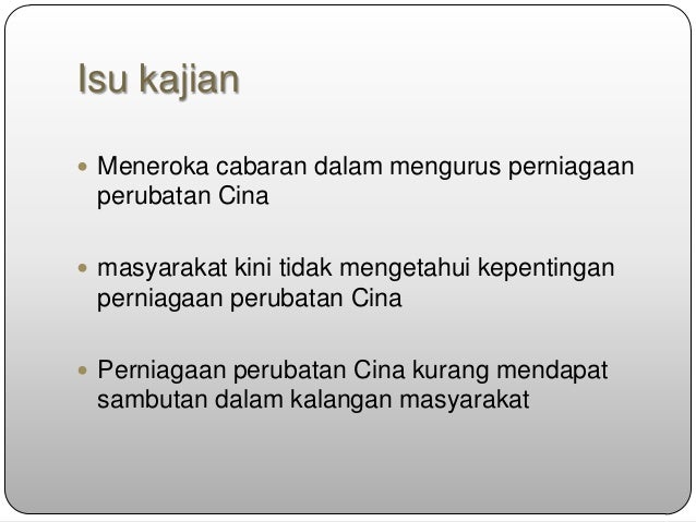 Cabaran Dalam Mengurus Perniagaan Perubatan Cina Dalam Kalangan Powe