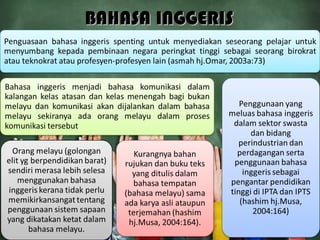 BAHASA INGGERISBAHASA INGGERIS
 