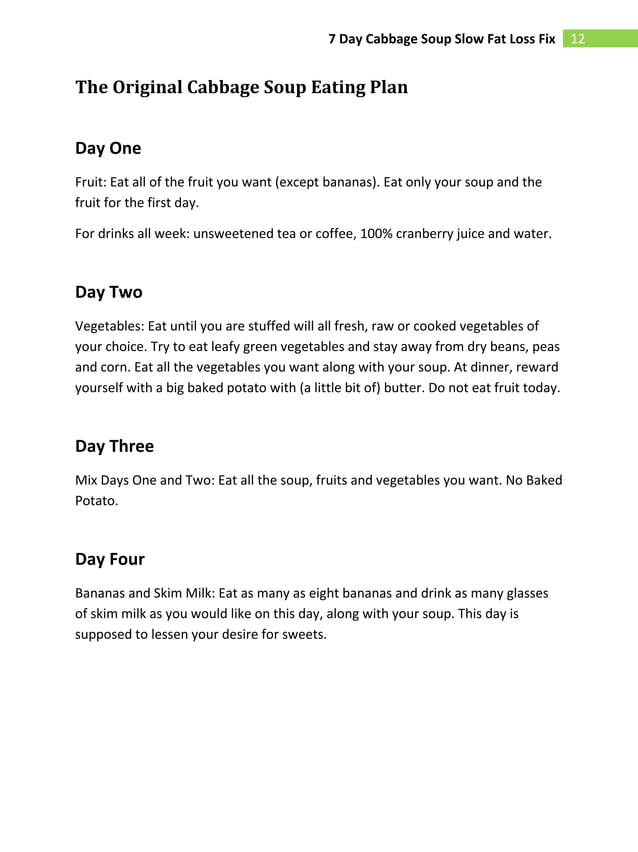 Cabbage soup diet