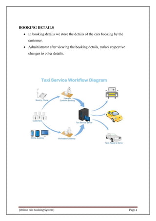 Online Cab Booking System Final Report | PDF