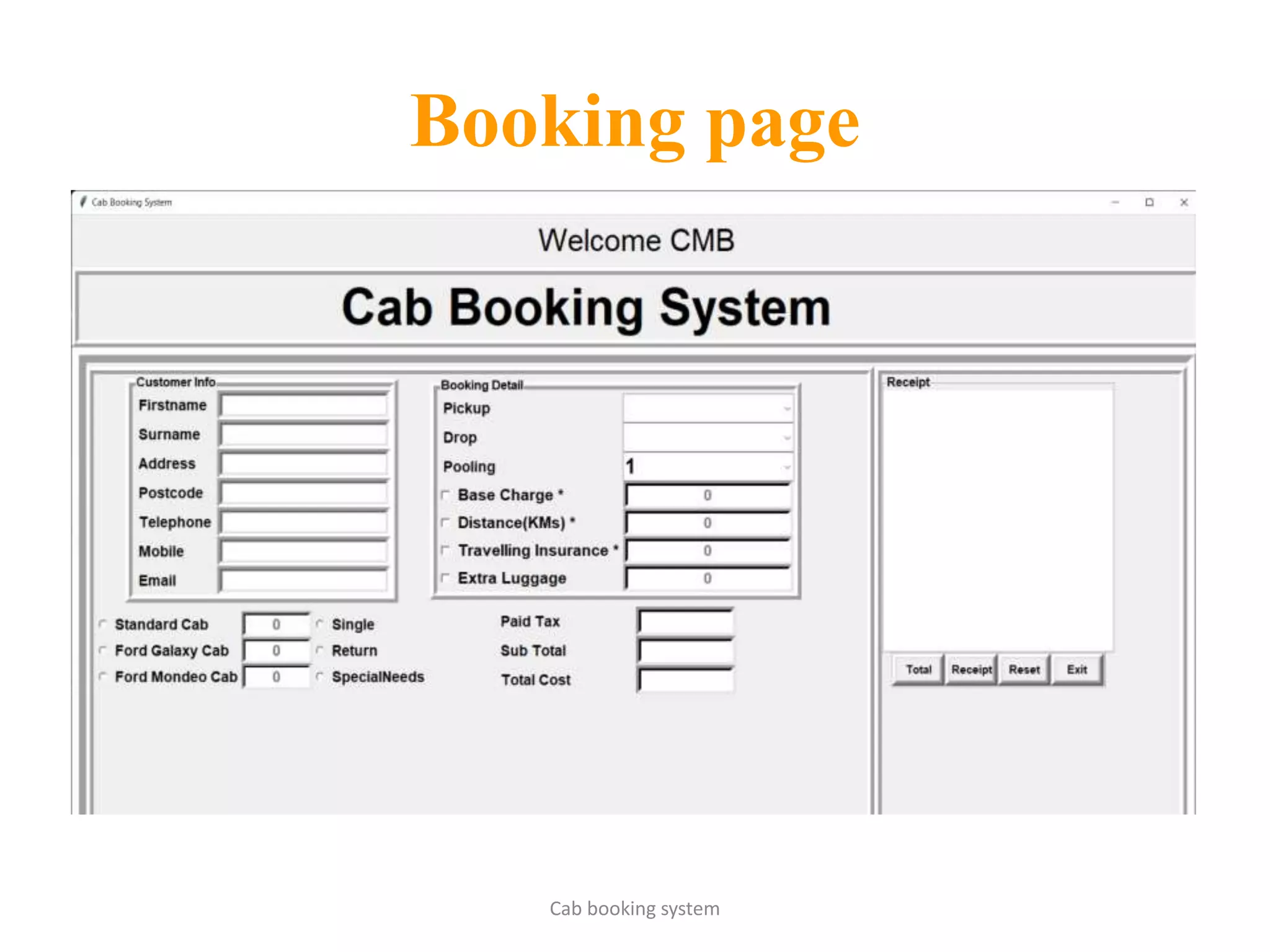 cab booking system ppt.pptx