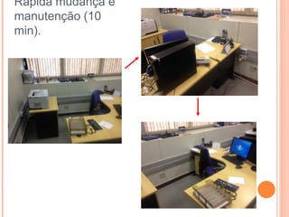 Rápida mudança e
manutenção (10
min).
 