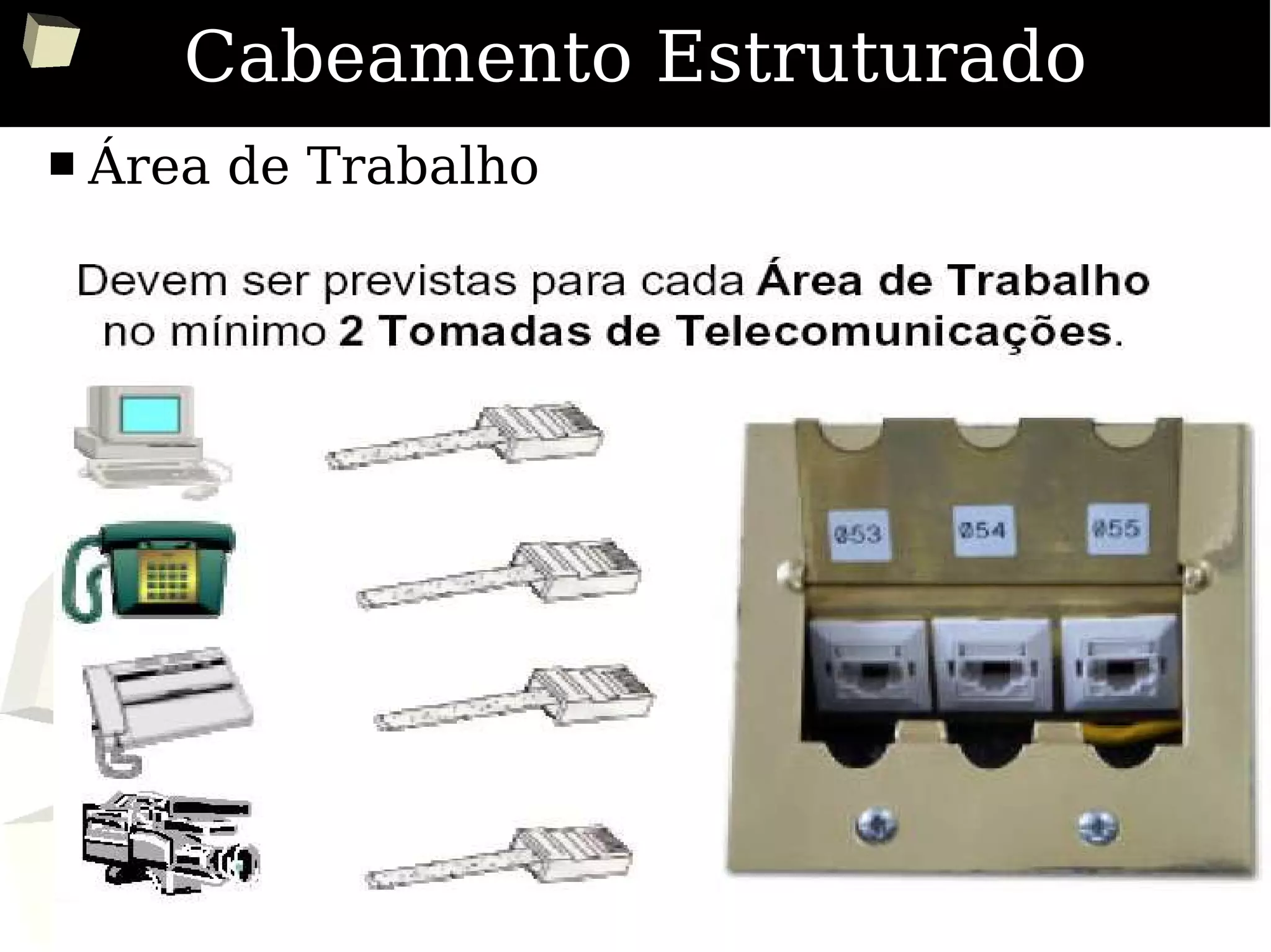 28
Cabeamento Estruturado
■ Área de Trabalho
 