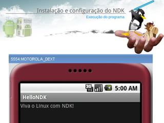 Instalação e configuração do NDK
                  Execução do programa
 