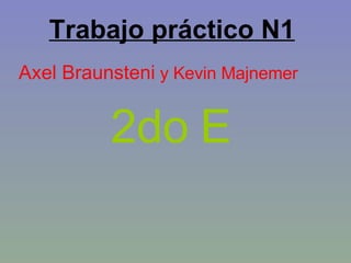 Trabajo práctico N1 Axel Braunsteni  y Kevin Majnemer 2do E 