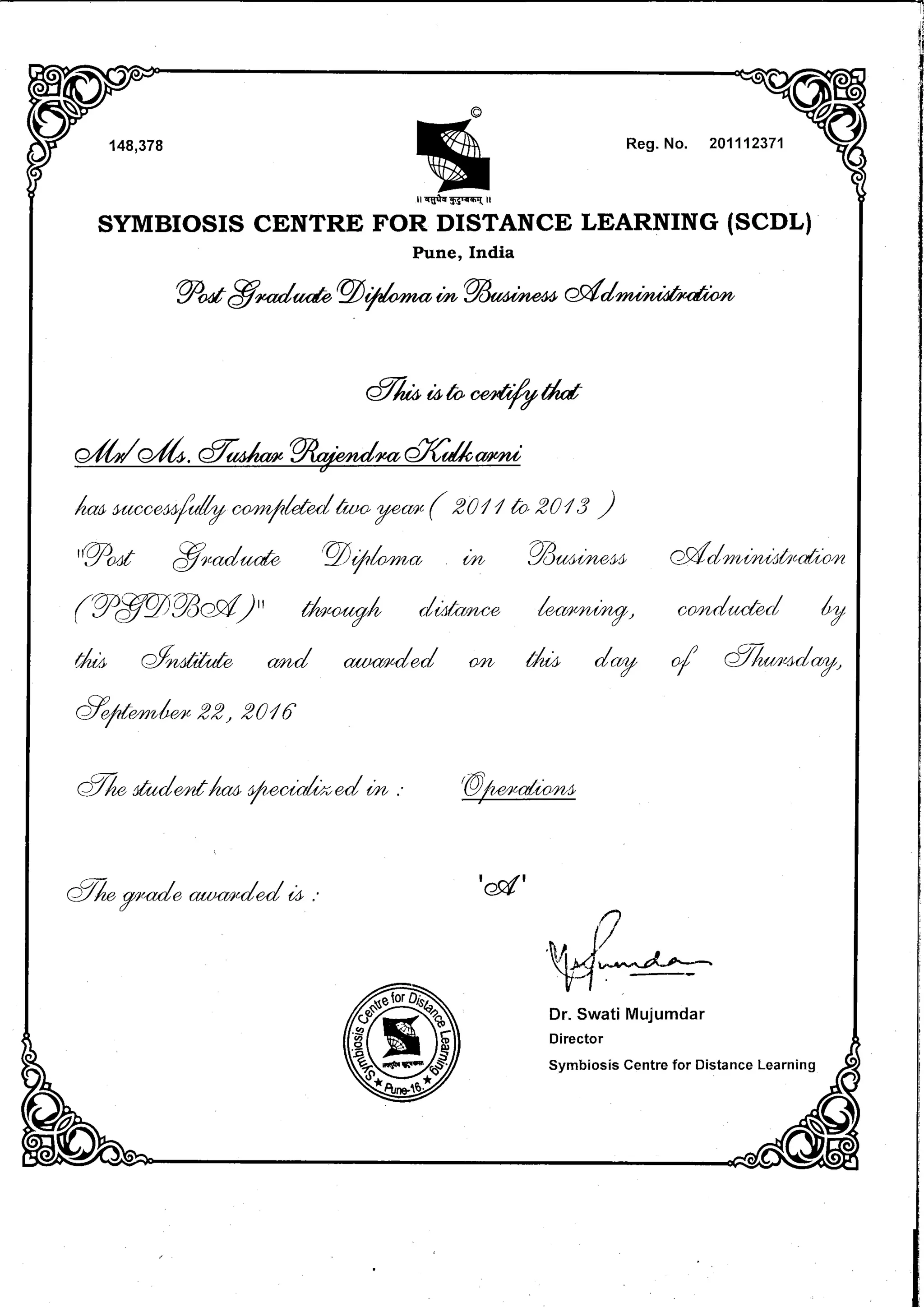 SCDL Certificate | PDF