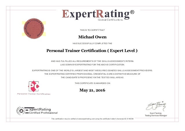 personal trainer certification