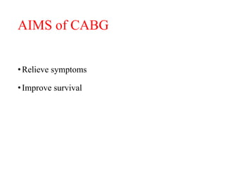 Cabg indications, conduits and results | PPTX
