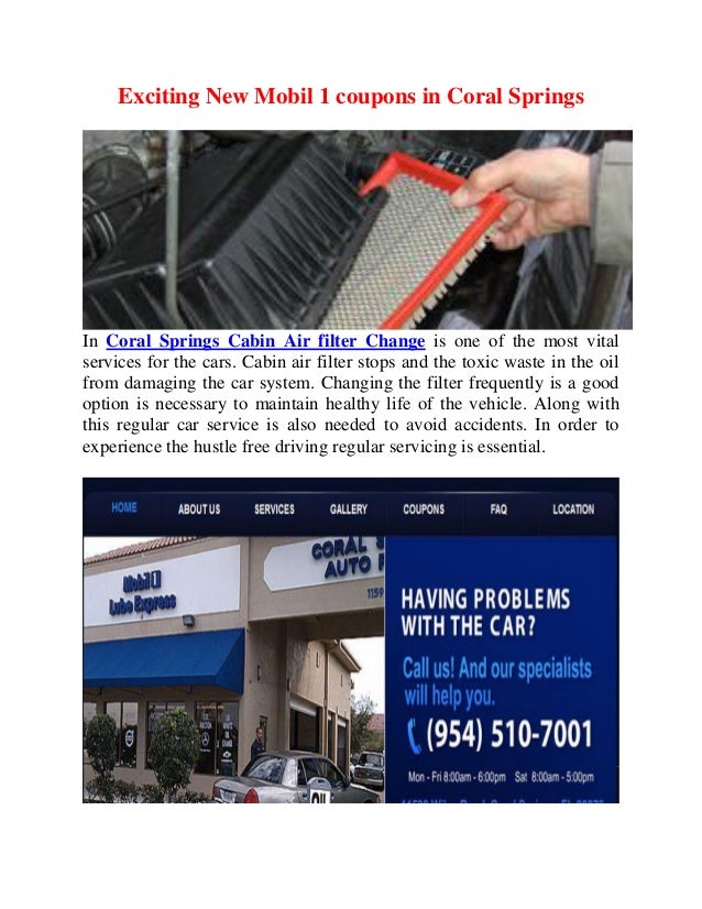 Cabin Air Filter Change In Coral Springs