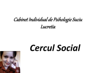Cabinet Individualde PsihologieSuciu
Lucretia
Cercul Social
 
