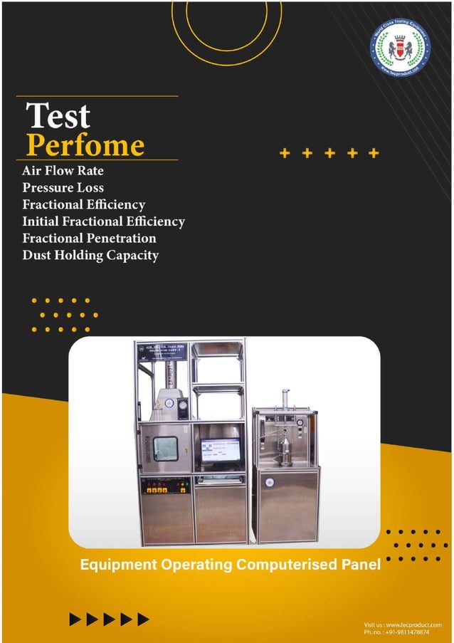ISO 11155 Part- 1 and Part- 2 Cabin Air Filter Test Equipments. | PDF