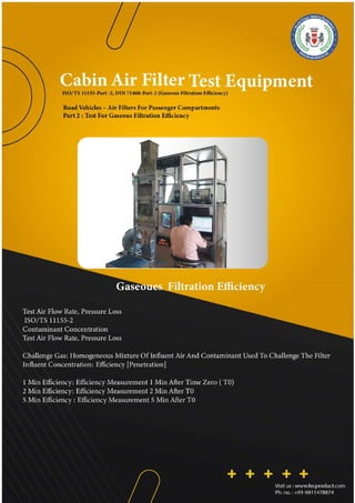 DIN 71460- Part- 1 and Part- 2 Cabin Air Filter Test Equipment. PDF