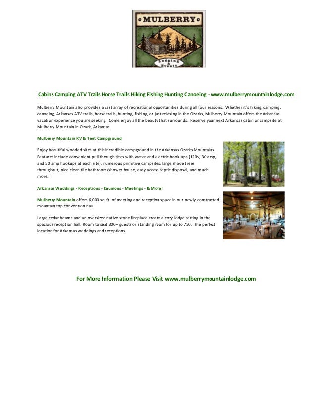 Cabins Camping Atv Trails Horse Trails Hiking Fishing Hunting Canoeing