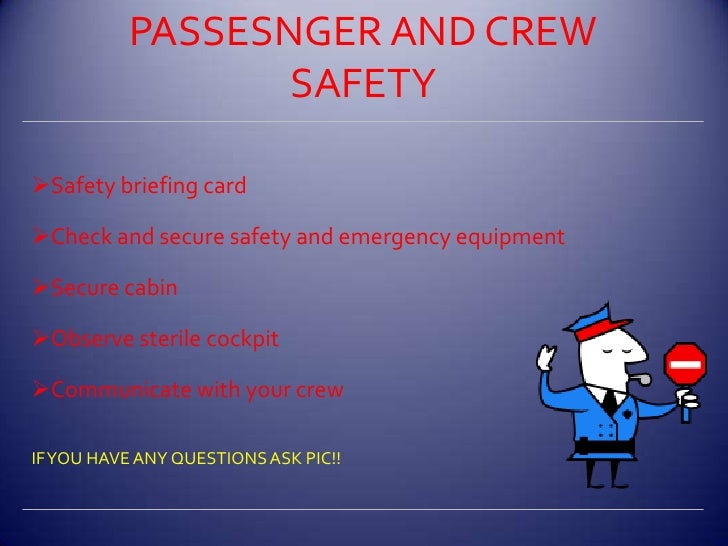 Cabin Safety and Service Procedures