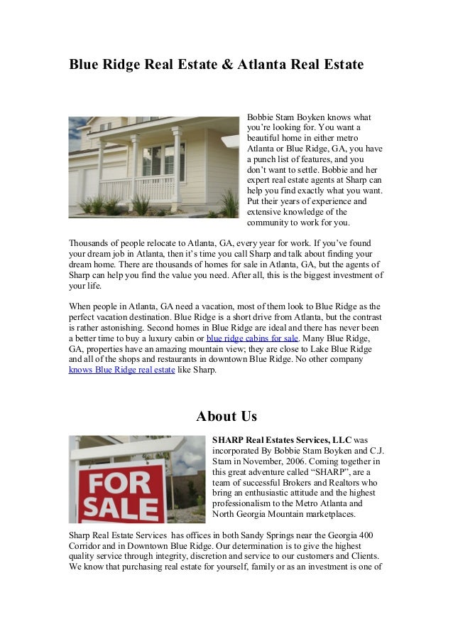 Cabins For Sale In Blue Ridge Ga