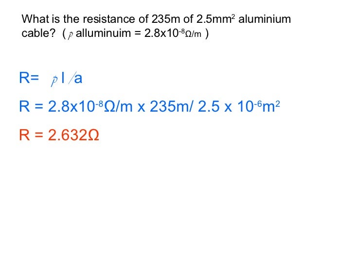 Cable Resistance 1