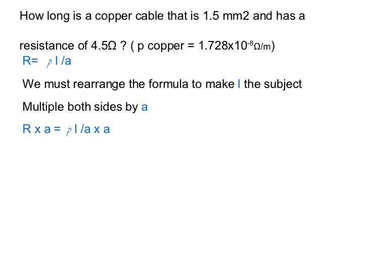 Cable Resistance 1