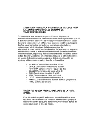 CABLEADO ESTRUCTURADO INFORME