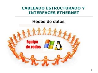CABLEADO ESTRUCTURADO Y  INTERFACES ETHERNET Redes de datos 