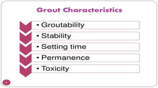 Cable anchoring and grouting for cable tensioning