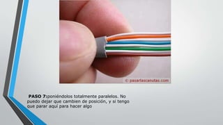 PASO 7:poniéndolos totalmente paralelos. No 
puedo dejar que cambien de posición, y si tengo 
que parar aquí para hacer algo 
 