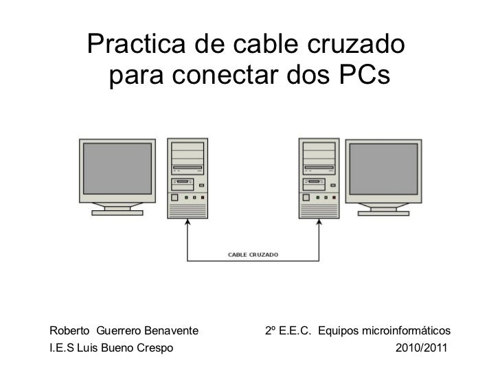 como conectar dos computadoras en red con cable cruzado