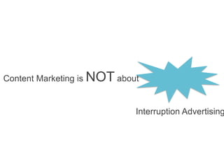Content Marketing is NOT aboutInterruption Advertising