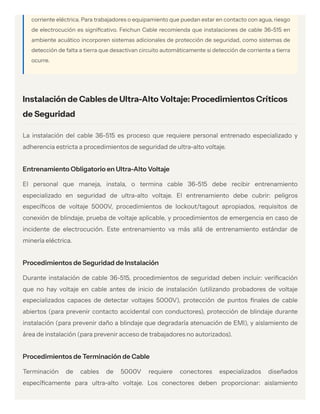 Innovative 5000V Ultra-High Voltage Mining Cable Technology and ...