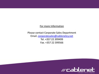 Cablenet Company Presentation | PDF
