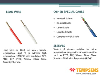 Lead Cable Type Basics of Wires and Cables | PPTX