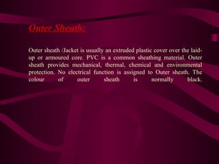 Cables and types of cables presentation details | PPT