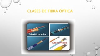 CLASES DE FIBRA ÓPTICA 
 