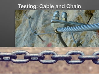 Testing: Cable and Chain
 