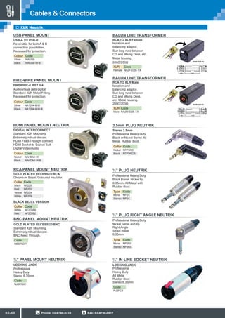 Cables and connectors | PDF