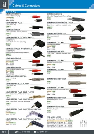 Connector Code Type Cables and connectors | PDF
