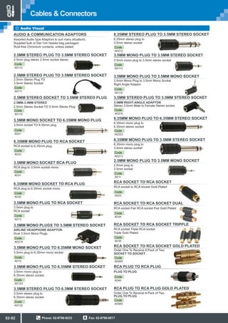 Cables and connectors | PDF