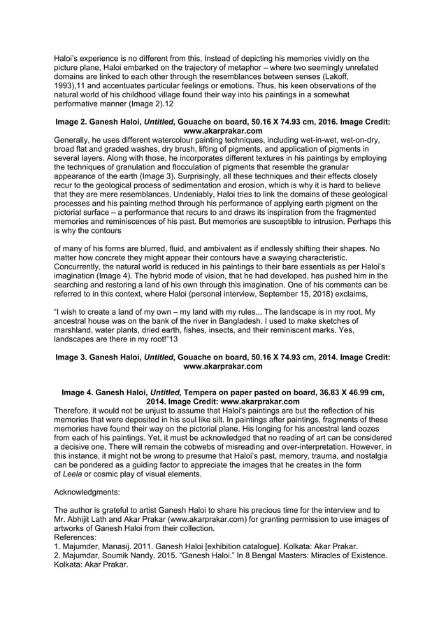 FRAGMENTED MEMORIES, FRAGILE IMAGES: NOSTALGIA AND METAPHOR IN GANESH