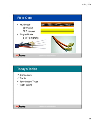 Connectors, Cables, Terminations and Rack Building | PDF