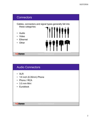Rack Connector Types Connectors, Cables, Terminations and Rack Building | PDF