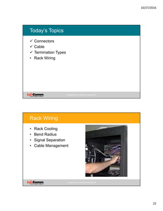 Connectors, Cables, Terminations and Rack Building | PDF