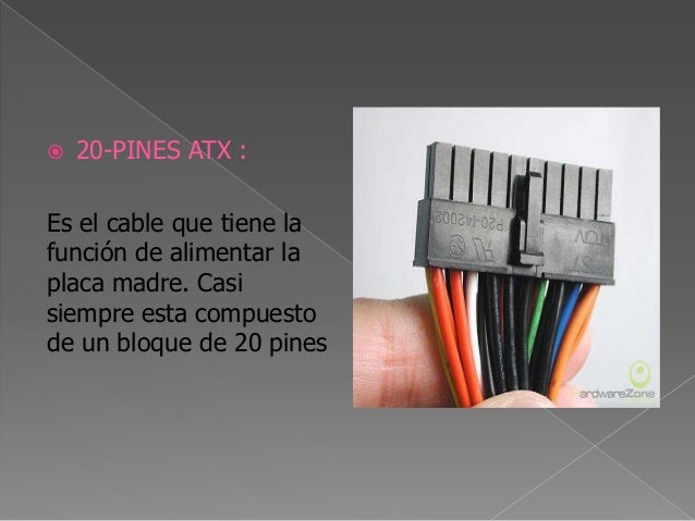  4 PINES DE LAALIMENTACIONAUXILIAR:Este se conecta ala placamadre y es reservadoexclusivamente a laalimentación delproces...