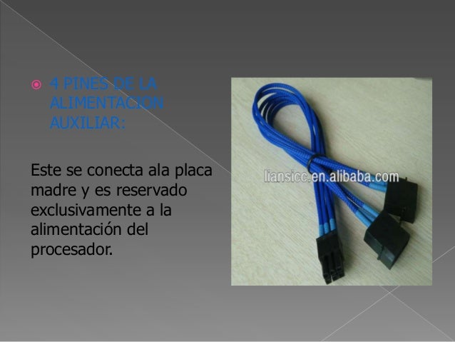  MOLEX DEALIMENTACION:Es utilizado en la placamadre (MSI), sirve paraconectar el disco duro yunidades de todo tipocomo (l...