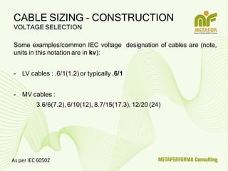 How to determine the Cable Sizing required | PDF