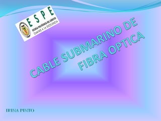 CABLE SUBMARINO DE FIBRA OPTICA IRINA PINTO 