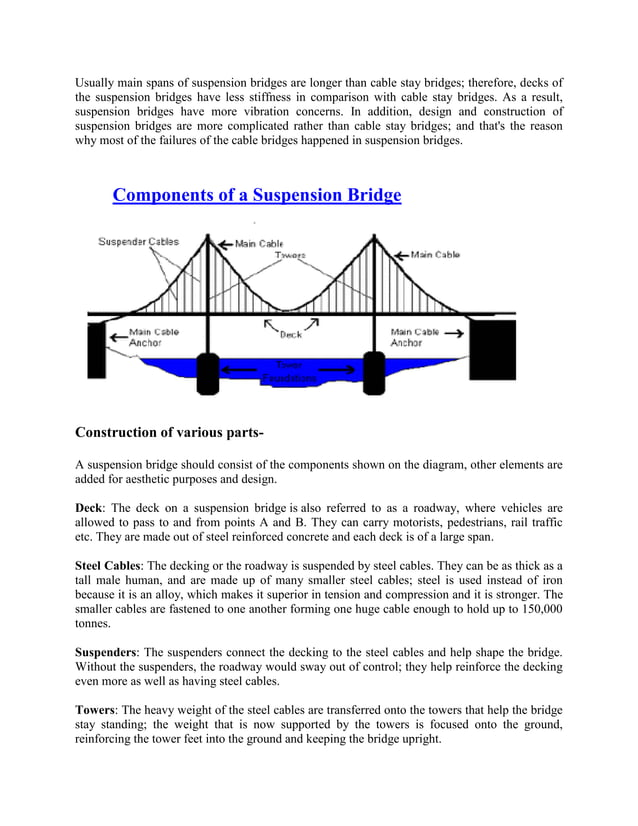 Cable suspension bridge pdf
