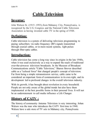 Cable television | DOCX