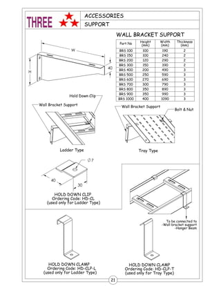 :DOO %UDFNHW 6XSSRUW
%ROW 1XW
7UD 7SH
:DOO %UDFNHW 6XSSRUW
+ROG 'RZQ &OLS
/DGGHU 7SH
+2/' '2:1 &/,3
2UGHULQJ &RGH +' &/
XVHG RQO IRU /DGGHU 7SH
$&&(6625,(6
6833257
+2/' '2:1 &/$03
:$// %5$&.(7 6833257
2UGHULQJ &RGH +' &/3 /
XVHG RQO IRU /DGGHU 7SH
3DUW 1R
+HLJKW
PP
:LGWK
PP
7KLFNQHVV
PP
%56
%56
%56
%56
%56
%56
%56
%56
%56
%56
%56
7R EH FRQQHFWHG WR
:DOO EUDFNHW VXSSRUW
+DQJHU %HDP
:
+
+2/' '2:1 &/$03
2UGHULQJ &RGH +' &/3 7
XVHG RQO IRU 7UD 7SH
 