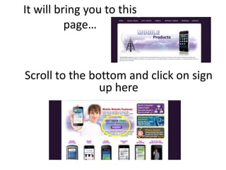 It will bring you to this page…Scroll to the bottom and click on sign up here